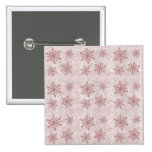 Flocons de neige 1 - Rouge Badges Avec Agrafe