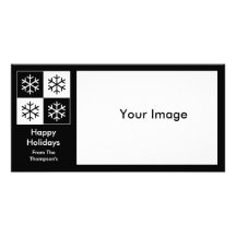Flocons de neige d'art de bruit carte avec photo
