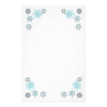 Flocons de neige décorés papiers à lettres