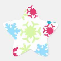 flocons de neige d'étoile autocollants en étoile