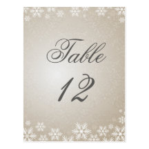 Flocons de neige et nombre de Tableau de mariage d Carte Postale