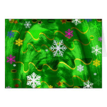Flocons de neige géniaux carte de vœux