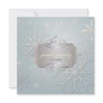 Flocons de neige, invitations de mariage d'hiver