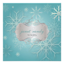 Flocons de neige, invitations de mariage d'hiver