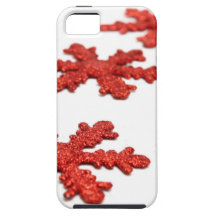 Flocons de neige rouges coque Case-Mate iPhone 5