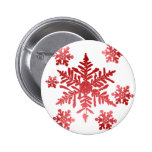 Flocons de neige rouges pin's