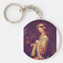 Flora (portrait de Saskia comme Flora) par Rembran Porte-clés
