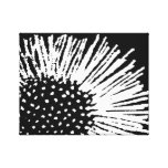 Floral abstrait noir et blanc impressions sur toile