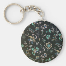 Floral chic minable porte-clé