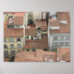 Florence - patio de dessus de toit affiche