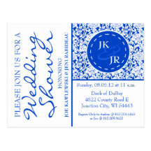 Flourish bleu de Colbalt et douche nuptiale de par Cartes Postales