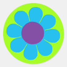 Flower power autocollant