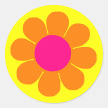 Flower power autocollants