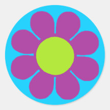 Flower power autocollants