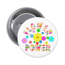 Flower power badge avec épingle