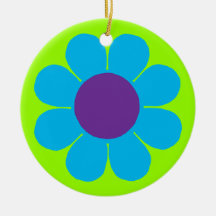 Flower power Daisy Kerst Ornament
