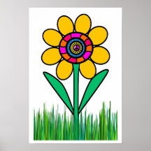 FLOWER POWER DANS L'HERBE… AFFICHES