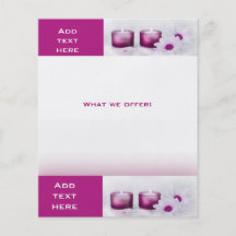 Flyer Beauty Salon Spa de Roze Sjabloon van de Pru Fullcolor Folder