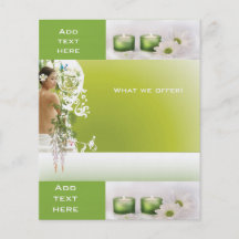 Flyer Beauty Salon Spa Groene Kleine Sjabloon 2 Persoonlijke Folder