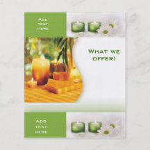 Flyer Beauty Salon Spa Groene Kleine Sjabloon 3 Fullcolor Folder