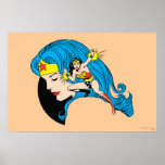 Fond de profil de femme de merveille poster