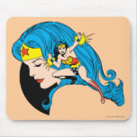 Fond de profil de femme de merveille tapis de souris