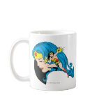 Fond de profil de femme de merveille mugs à café