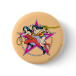 Fond d'étoile de femme de merveille pin's
