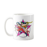 Fond d'étoile de femme de merveille tasse