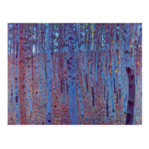 Forêt de hêtre par Gustav Klimt Carte Postale