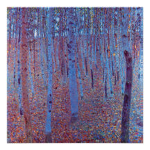 Forêt de hêtre par Gustav Klimt Invitations