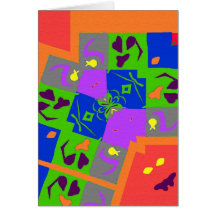 Formes de style de Matisse Cartes De Vœux