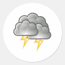 Foudre dans l'orage autocollants