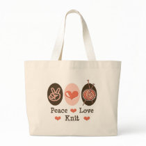 Fourre - tout de tricotage de Knit d'amour de paix