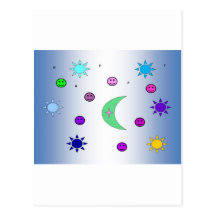 Fourre-tout heureux carte postale