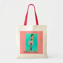 Fourre-tout "semi-transparent" de pin-up sacs en toile