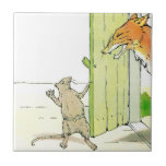 Fox à la porte carreau en céramique