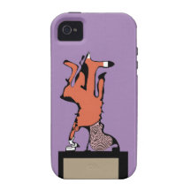 fox in purple iPhone 4 hoesje