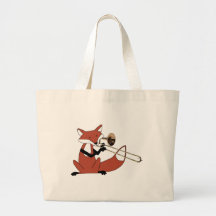 Fox jouant le trombone sac fourre-tout