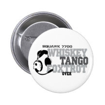 Fox-trot de tango de whiskey - humour d'aviation badges avec agrafe