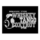 Fox-trot de tango de whiskey - humour d'aviation carte postale