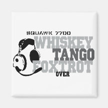Fox-trot de tango de whiskey - humour d'aviation aimants pour réfrigérateur