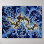 Fractal Blauw Posters