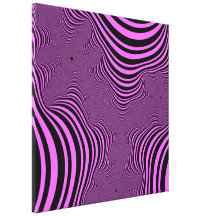 Fractal het Roze en Zwarte Gestreepte Canvas van S Canvas Afdrukken