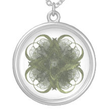 Fractal van de Klaver van vier Blad Art. Ketting
