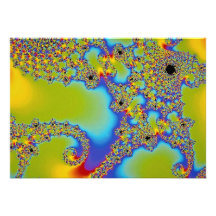 Fractal van de regenboog gepersonaliseerde uitnodiging