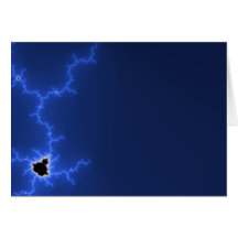 Fractale bleue de foudre cartes de vœux