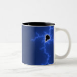 Fractale bleue de foudre mug