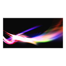 Fractale colorée abstraite texturisée cartes de vœux avec photo