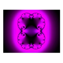 Fractale de Glowflower Carte Postale